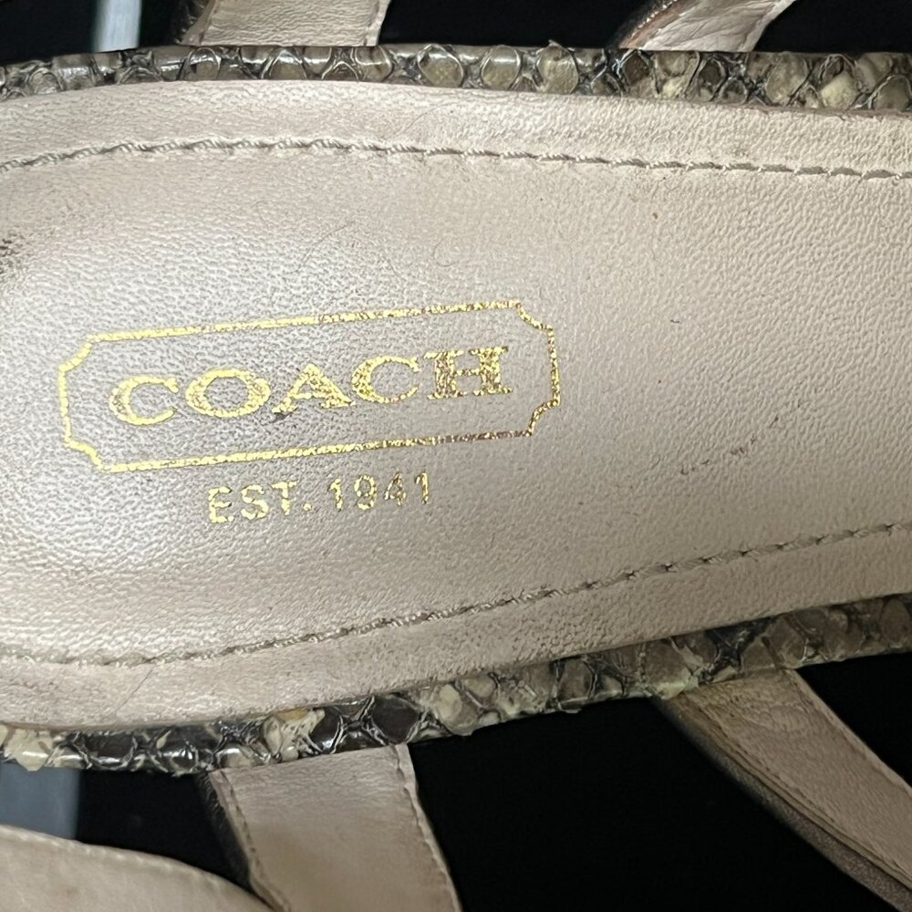 Coach Python Skin Platform Sandal - image 5